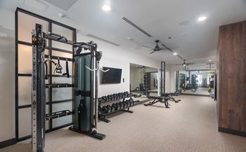 Fitness center with new equipment